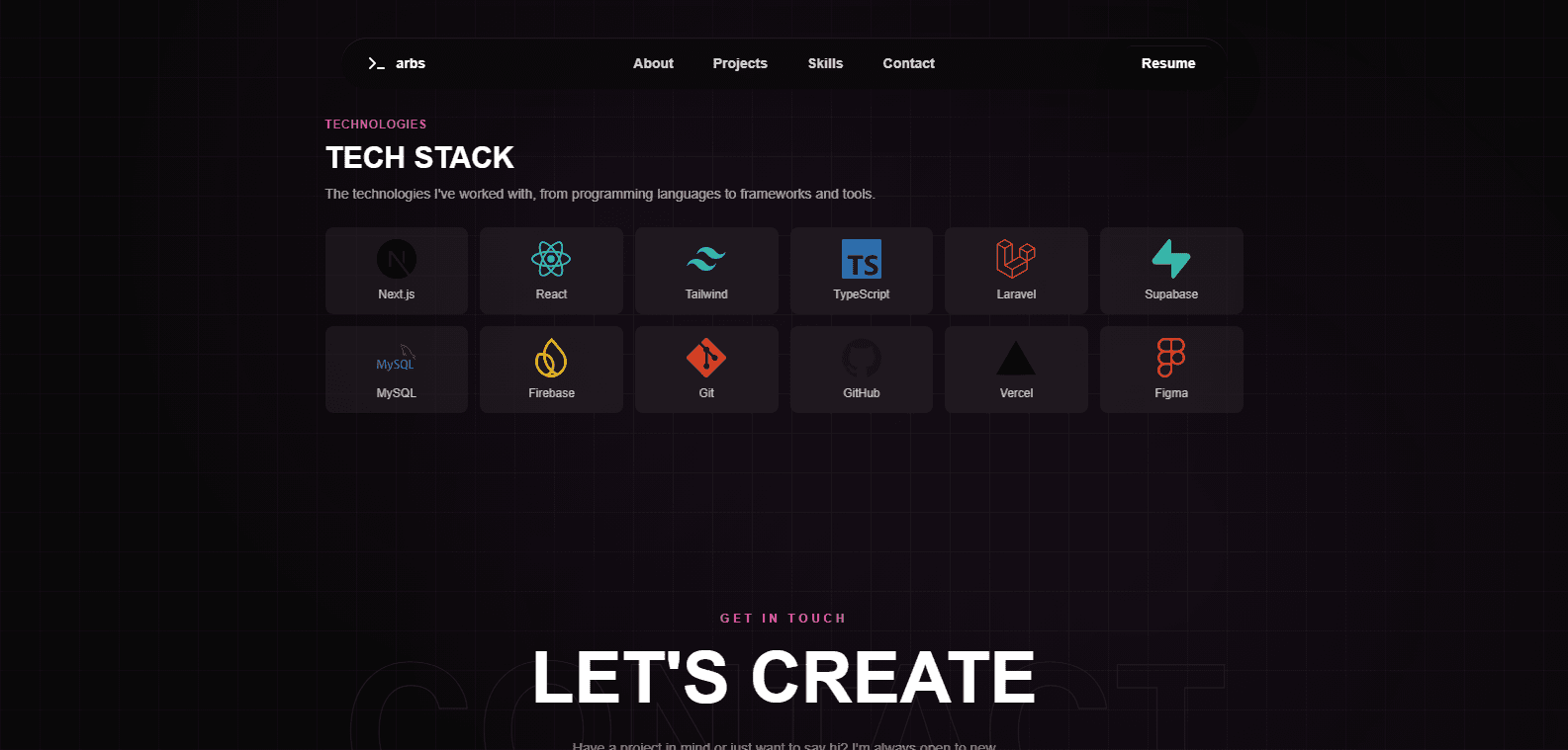 Portfolio Website screenshot 4