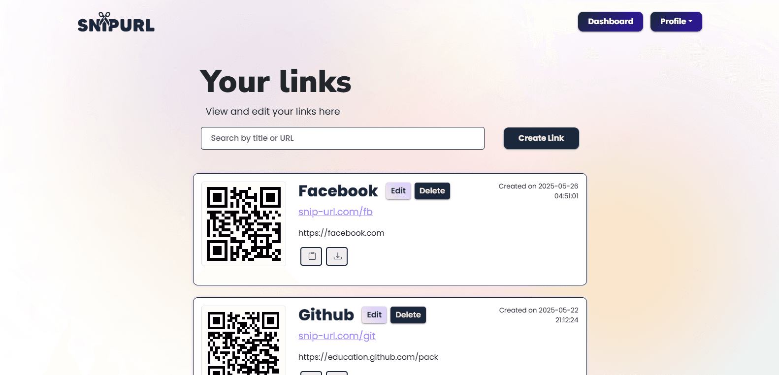 SnipURL screenshot 4
